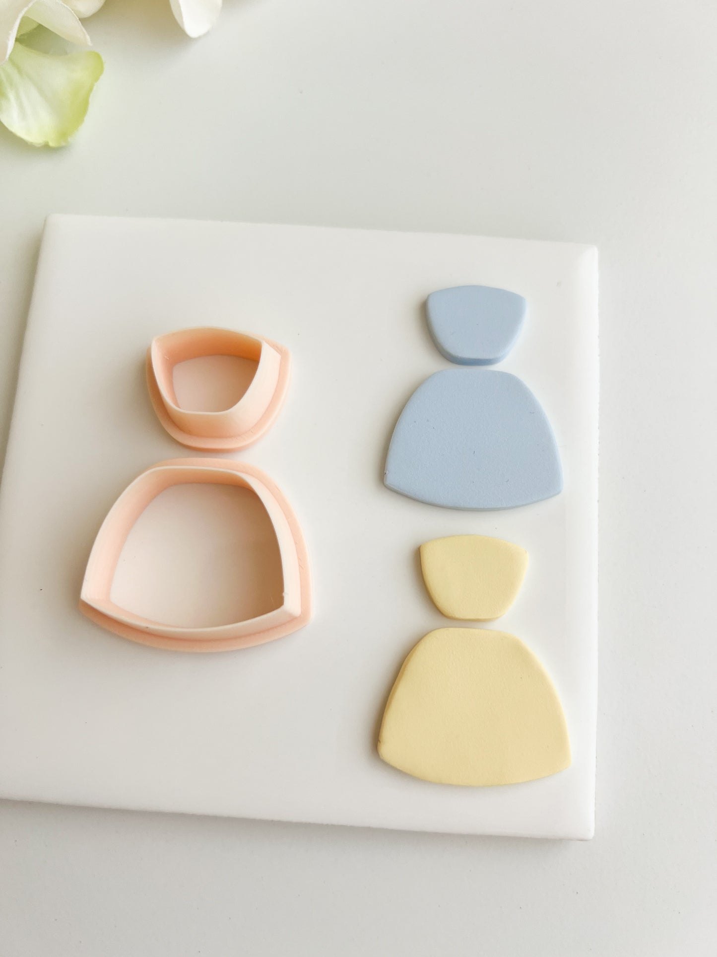 Elegant Rounded Rectangle Dangle Clay Cutter | Elegant Rounded Rectangle Dangle Polymer Clay Cutter for DIY Minimalist Earrings Contemporary-Themed Jewelry and Handmade Fashion Accessories