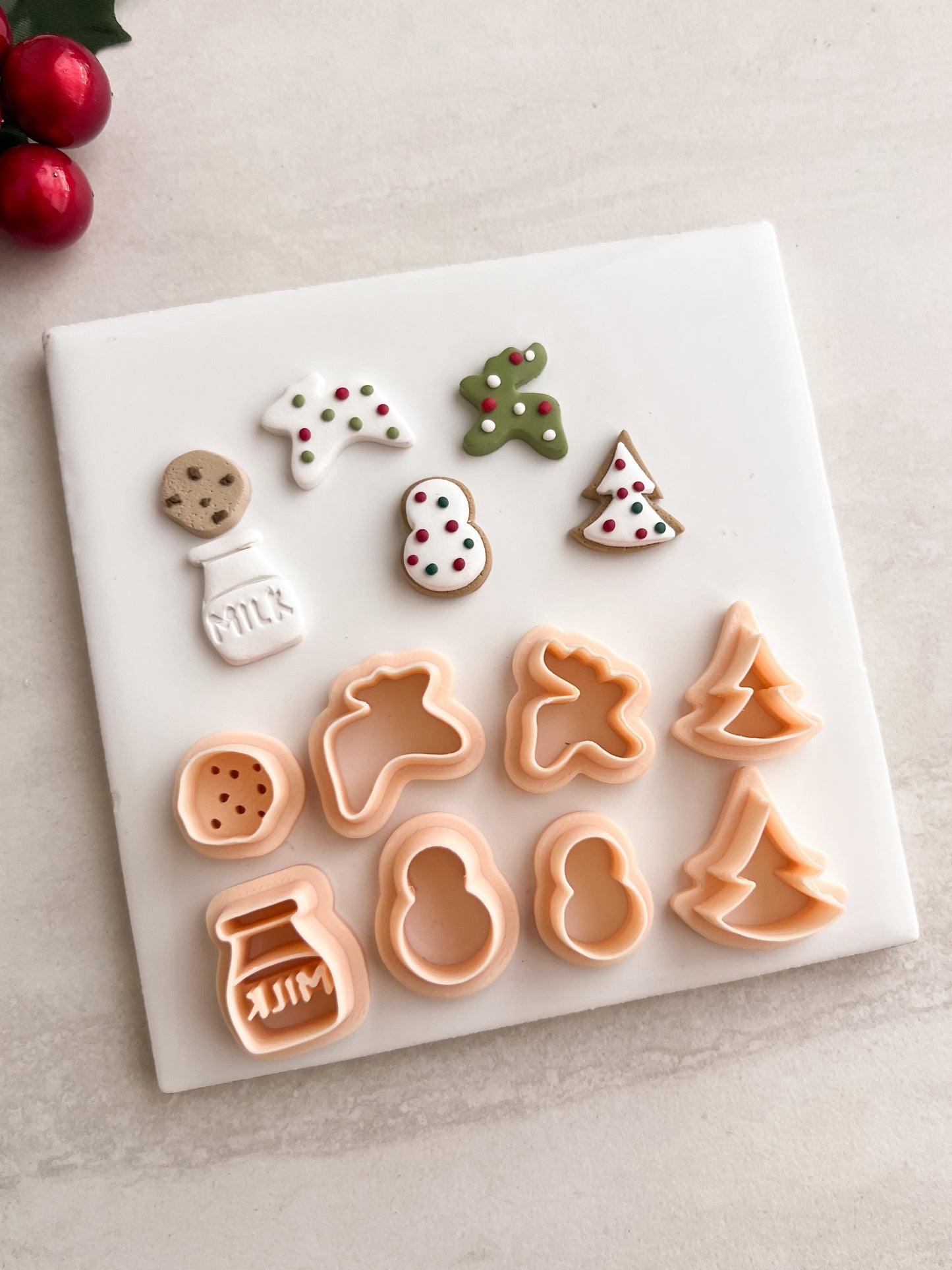 Milk and Cookies Stud Pack Clay Cutter Set | Milk and Cookies Stud Pack Polymer Clay Cutter Set for DIY Dessert Earrings Sweet Jewelry and Handmade Treat Accessories
