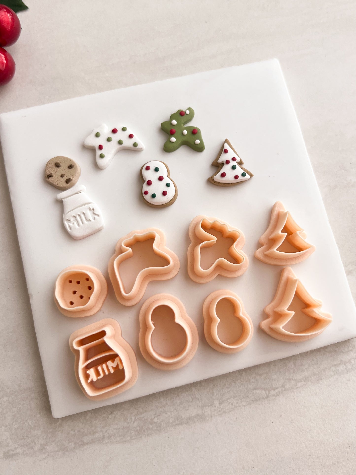Milk and Cookies Stud Pack Clay Cutter Set | Milk and Cookies Stud Pack Polymer Clay Cutter Set for DIY Dessert Earrings Sweet Jewelry and Handmade Treat Accessories