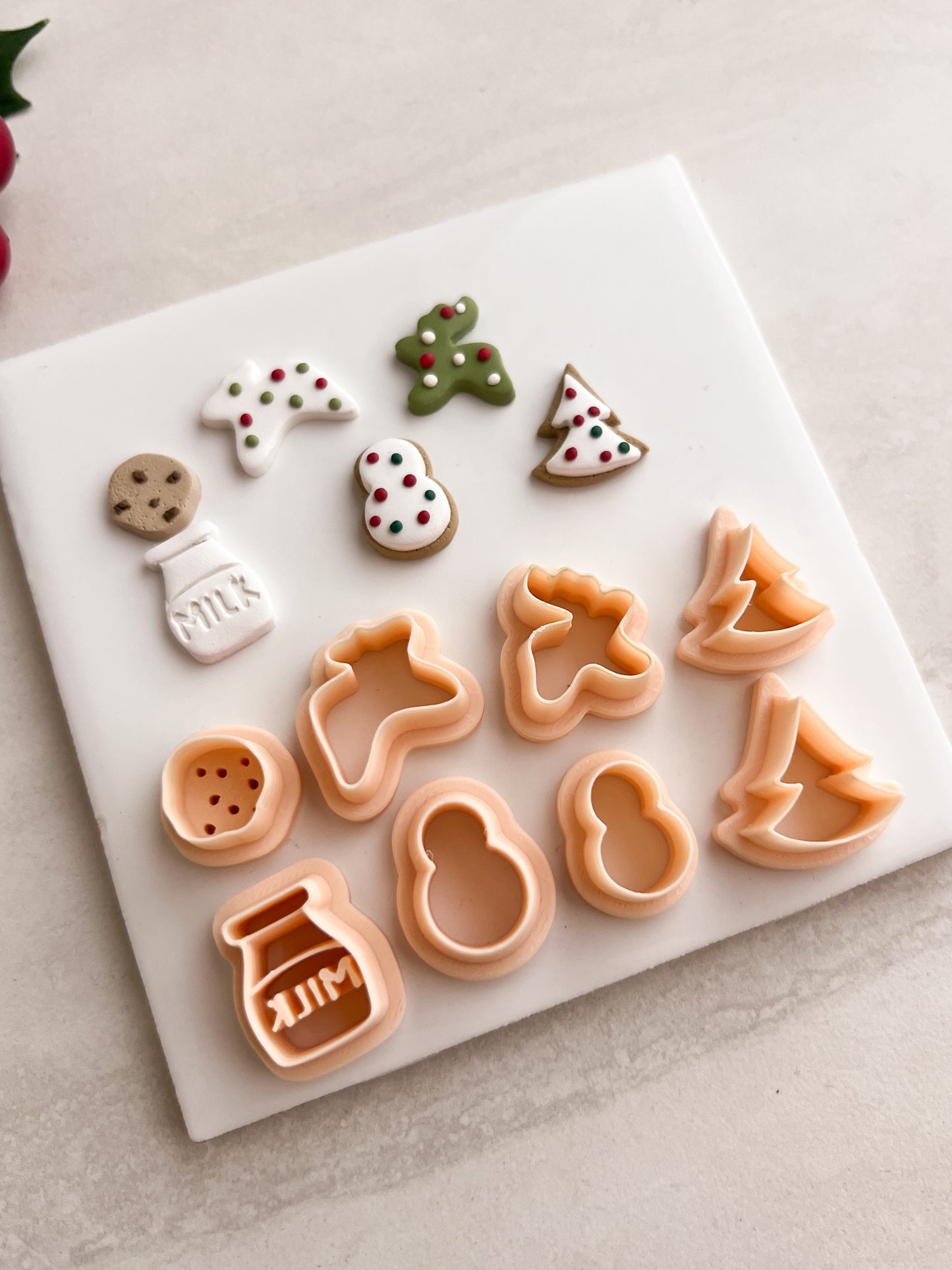 Milk and Cookies Stud Pack Clay Cutter Set | Milk and Cookies Stud Pack Polymer Clay Cutter Set for DIY Dessert Earrings Sweet Jewelry and Handmade Treat Accessories