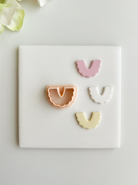 Scalloped Arch No. 1 Clay Cutter | Scalloped Arch No. 1 Polymer Clay Cutter for DIY Boho Earrings Elegant Jewelry and Handmade Minimalist Accessories