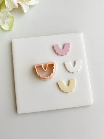 Scalloped Arch No. 1 Clay Cutter | Scalloped Arch No. 1 Polymer Clay Cutter for DIY Boho Earrings Elegant Jewelry and Handmade Minimalist Accessories