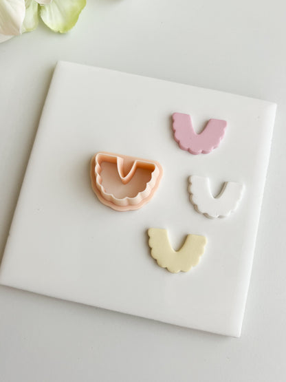 Scalloped Arch No. 1 Clay Cutter | Scalloped Arch No. 1 Polymer Clay Cutter for DIY Boho Earrings Elegant Jewelry and Handmade Minimalist Accessories