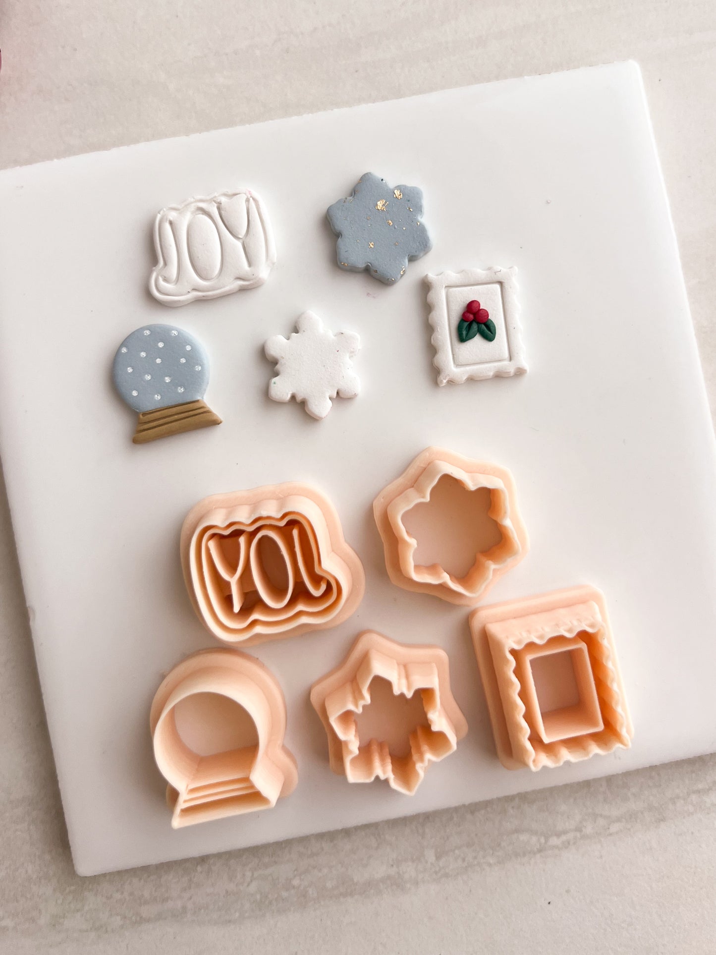 Christmas 2024 Stud Pack No. 2 Clay Set | Christmas 2024 Stud Pack No. 2 Polymer Clay Cutter Set for DIY Holiday Earrings Festive-Themed Jewelry and Handmade Christmas Accessories