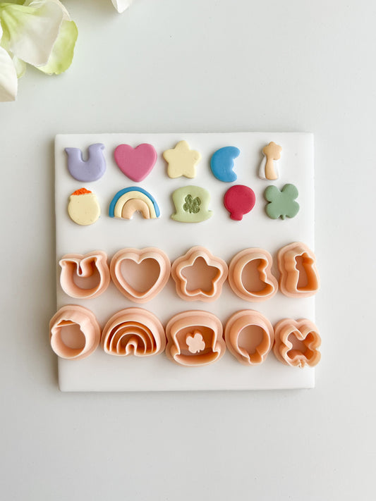 Lucky Charms Clay Cutter Set | Lucky Charms Polymer Clay Cutter Set for DIY St. Patrick's Day Earrings Irish-Themed Jewelry and Handmade Festive Accessories