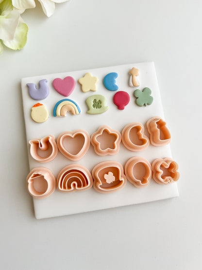 Lucky Charms Clay Cutter Set | Lucky Charms Polymer Clay Cutter Set for DIY St. Patrick's Day Earrings Irish-Themed Jewelry and Handmade Festive Accessories