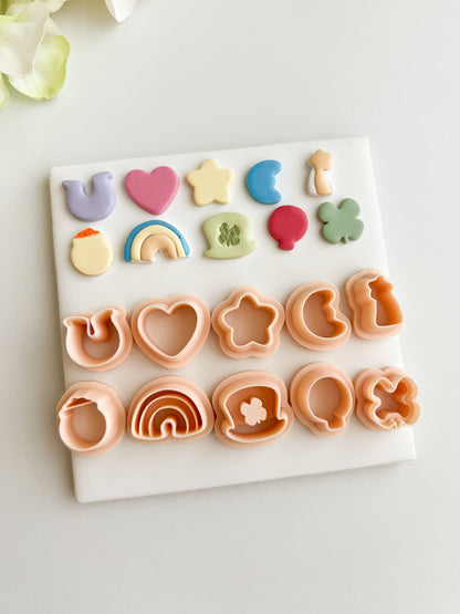 Lucky Charms Clay Cutter Set | Lucky Charms Polymer Clay Cutter Set for DIY St. Patrick's Day Earrings Irish-Themed Jewelry and Handmade Festive Accessories