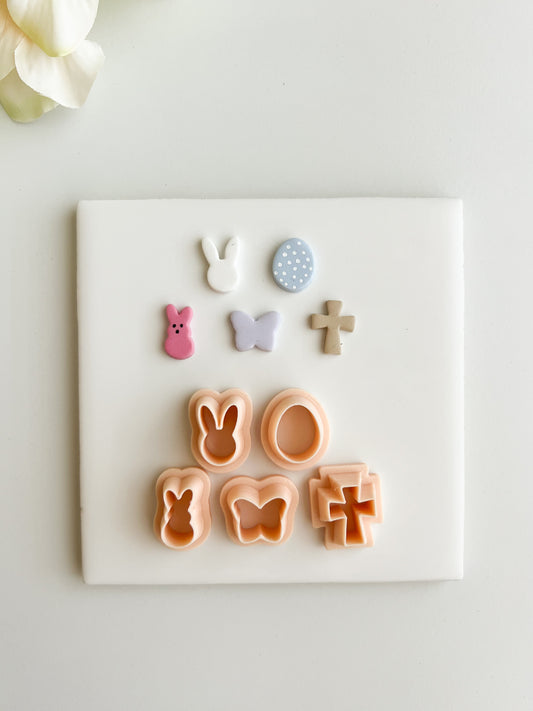 Easter Stud Pack Clay Cutter Set | Easter Stud Pack Polymer Clay Cutter Set for DIY Easter Earrings Festive-Themed Jewelry and Handmade Spring Accessories