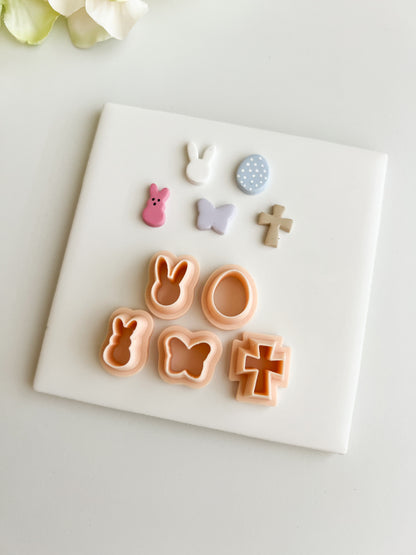 Easter Stud Pack Clay Cutter Set | Easter Stud Pack Polymer Clay Cutter Set for DIY Easter Earrings Festive-Themed Jewelry and Handmade Spring Accessories