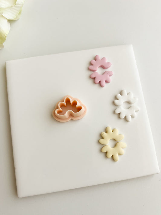 Abstract Floral Shape Clay Cutter | Abstract Floral Shape Polymer Clay Cutter for DIY Nature Earrings Artistic-Themed Jewelry and Handmade Elegant Accessories