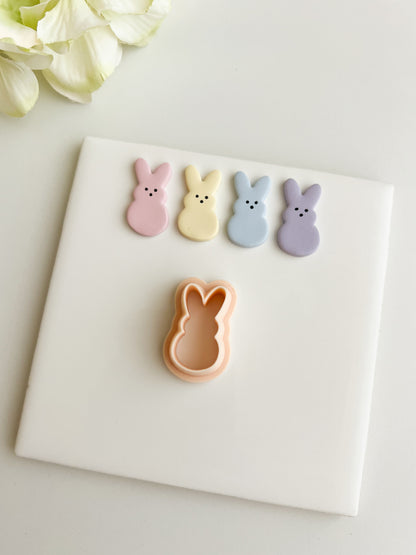 Bunny Peep No. 2 Clay Cutter | Bunny Peep No. 2 Polymer Clay Cutter for DIY Easter Earrings Cute Bunny-Themed Jewelry and Handmade Spring Accessories