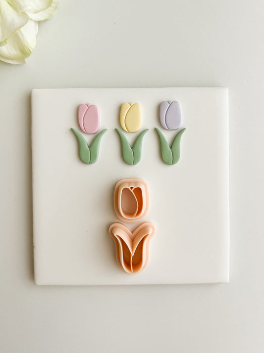 Tulip No. 6 Clay Cutter | Tulip No. 6 Polymer Clay Cutter for DIY Floral Earrings Spring Jewelry and Handmade Botanical Accessories