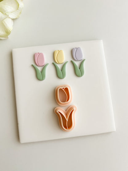 Tulip No. 6 Clay Cutter | Tulip No. 6 Polymer Clay Cutter for DIY Floral Earrings Spring Jewelry and Handmade Botanical Accessories