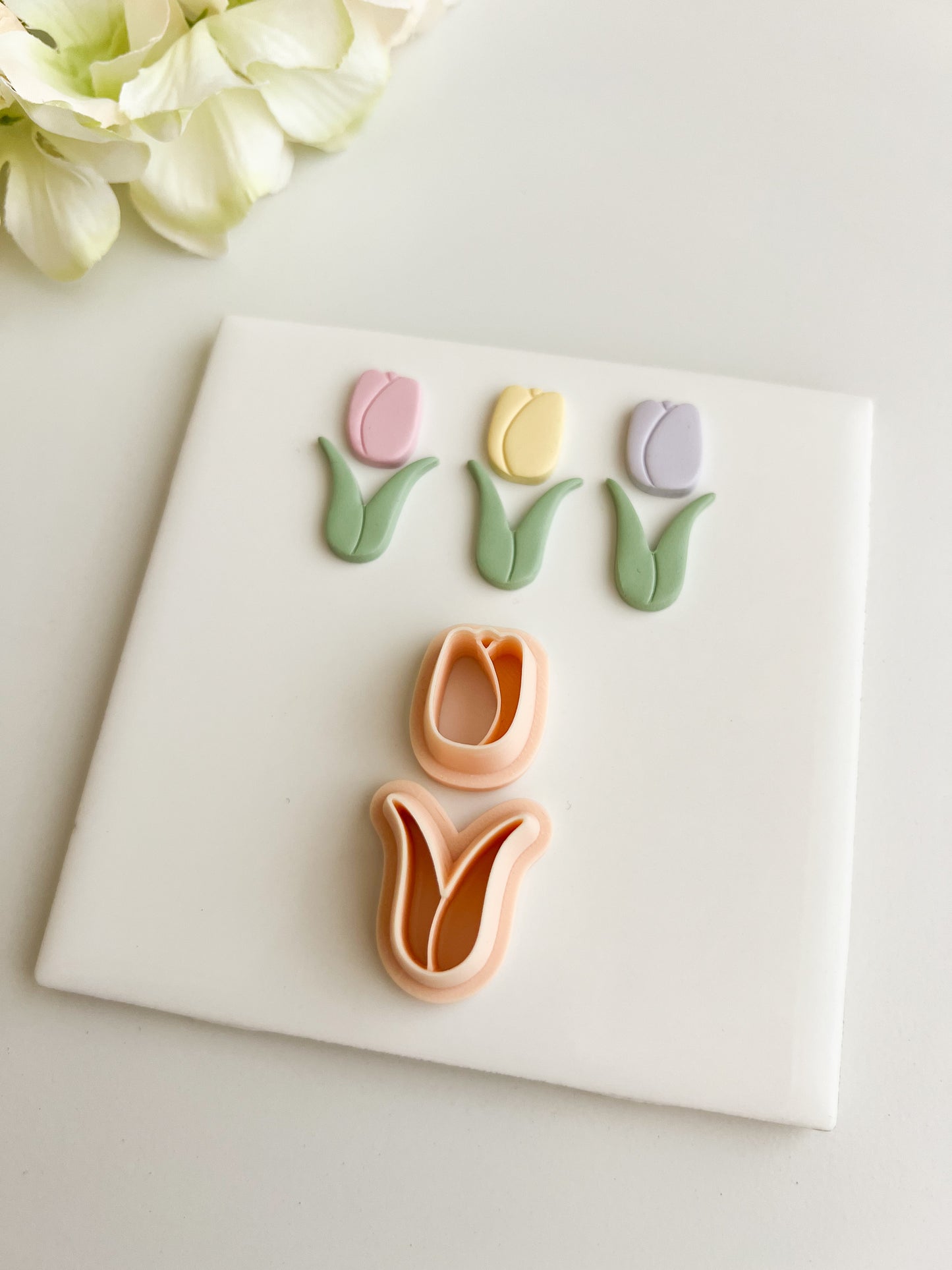 Tulip No. 6 Clay Cutter | Tulip No. 6 Polymer Clay Cutter for DIY Floral Earrings Spring Jewelry and Handmade Botanical Accessories