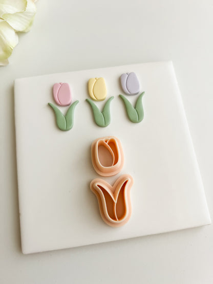 Tulip No. 6 Clay Cutter | Tulip No. 6 Polymer Clay Cutter for DIY Floral Earrings Spring Jewelry and Handmade Botanical Accessories