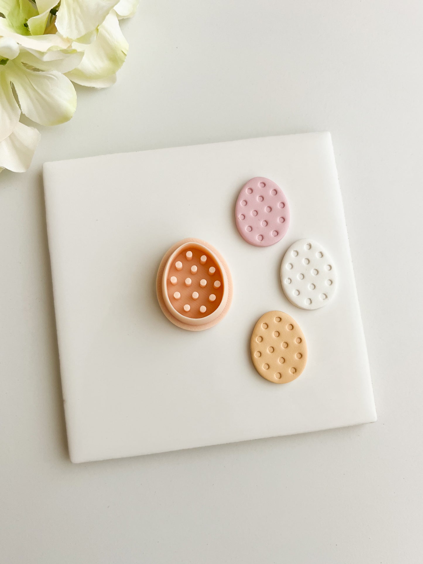 Polka Dot Egg Clay Cutter | Polka Dot Egg Polymer Clay Cutter for DIY Easter Earrings Festive Jewelry and Handmade Spring Accessories