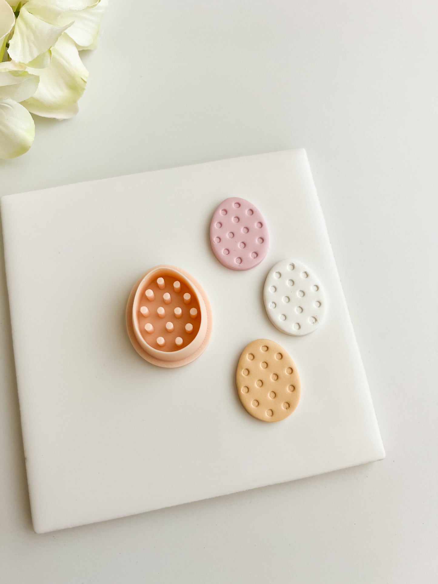 Polka Dot Egg Clay Cutter | Polka Dot Egg Polymer Clay Cutter for DIY Easter Earrings Festive Jewelry and Handmade Spring Accessories