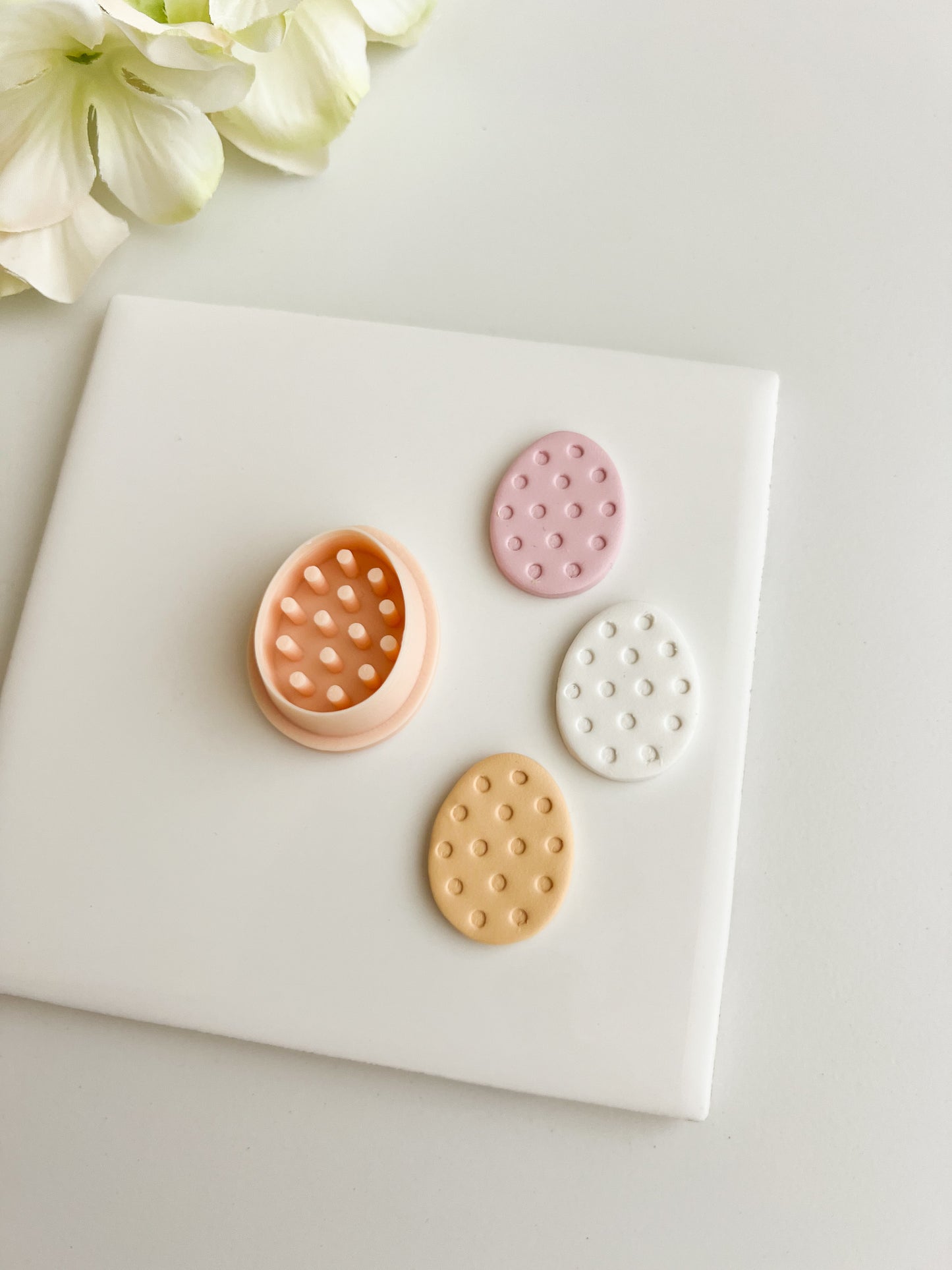 Polka Dot Egg Clay Cutter | Polka Dot Egg Polymer Clay Cutter for DIY Easter Earrings Festive Jewelry and Handmade Spring Accessories