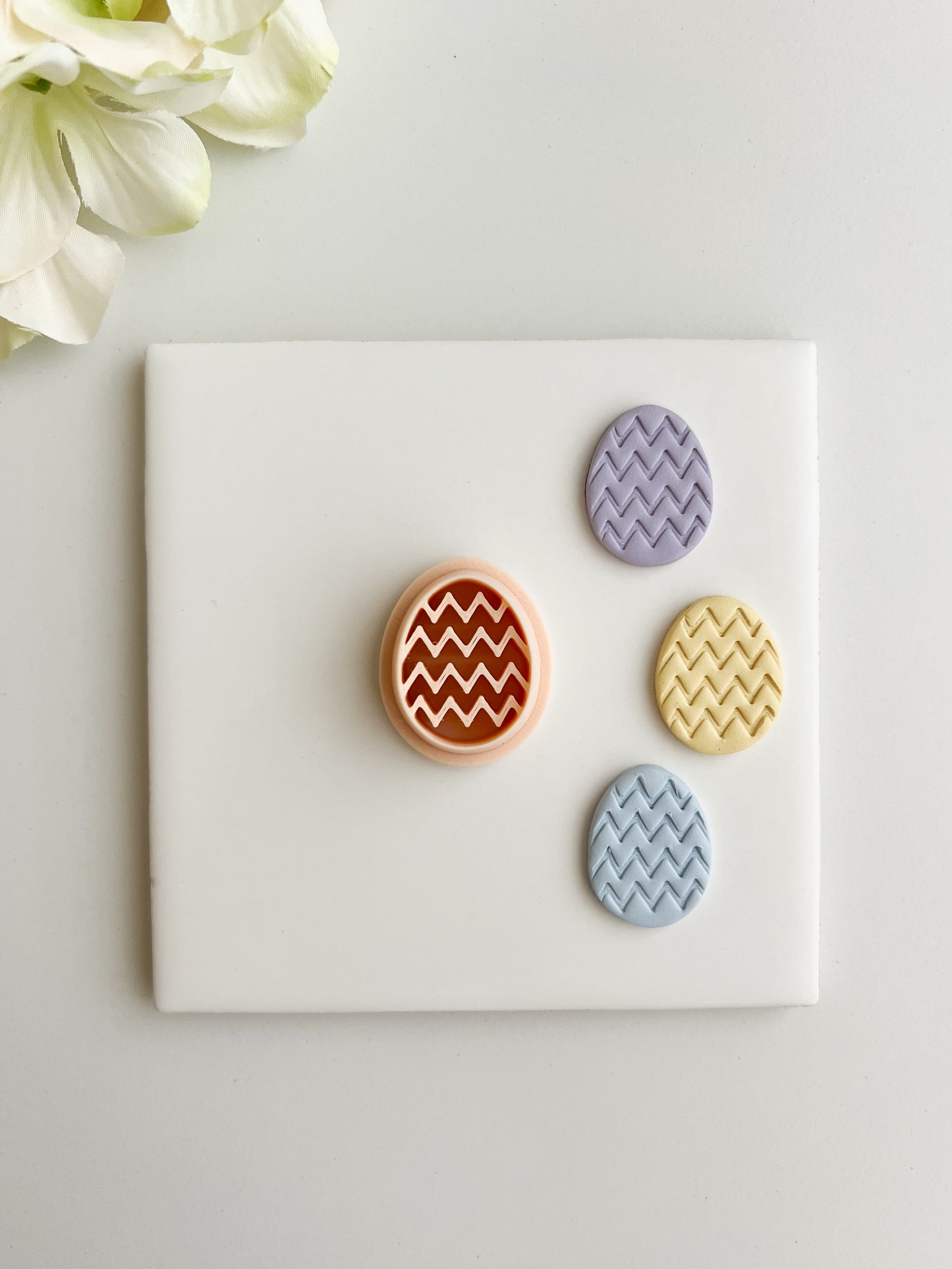 Zig Zag Egg Clay Cutter | Zig Zag Egg Polymer Clay Cutter for DIY Easter Earrings Colorful Jewelry and Handmade Spring Accessories