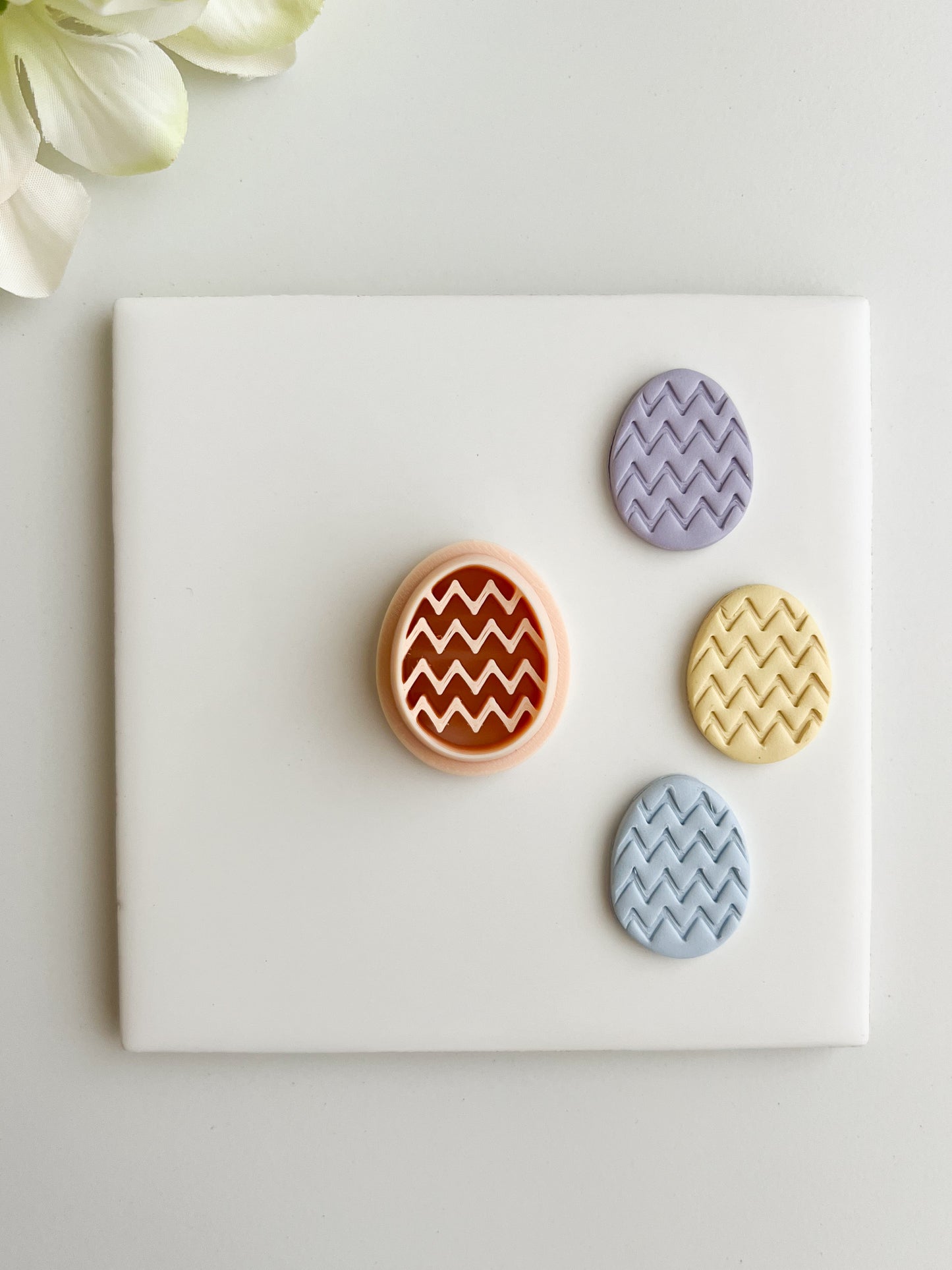 Zig Zag Egg Clay Cutter | Zig Zag Egg Polymer Clay Cutter for DIY Easter Earrings Colorful Jewelry and Handmade Spring Accessories