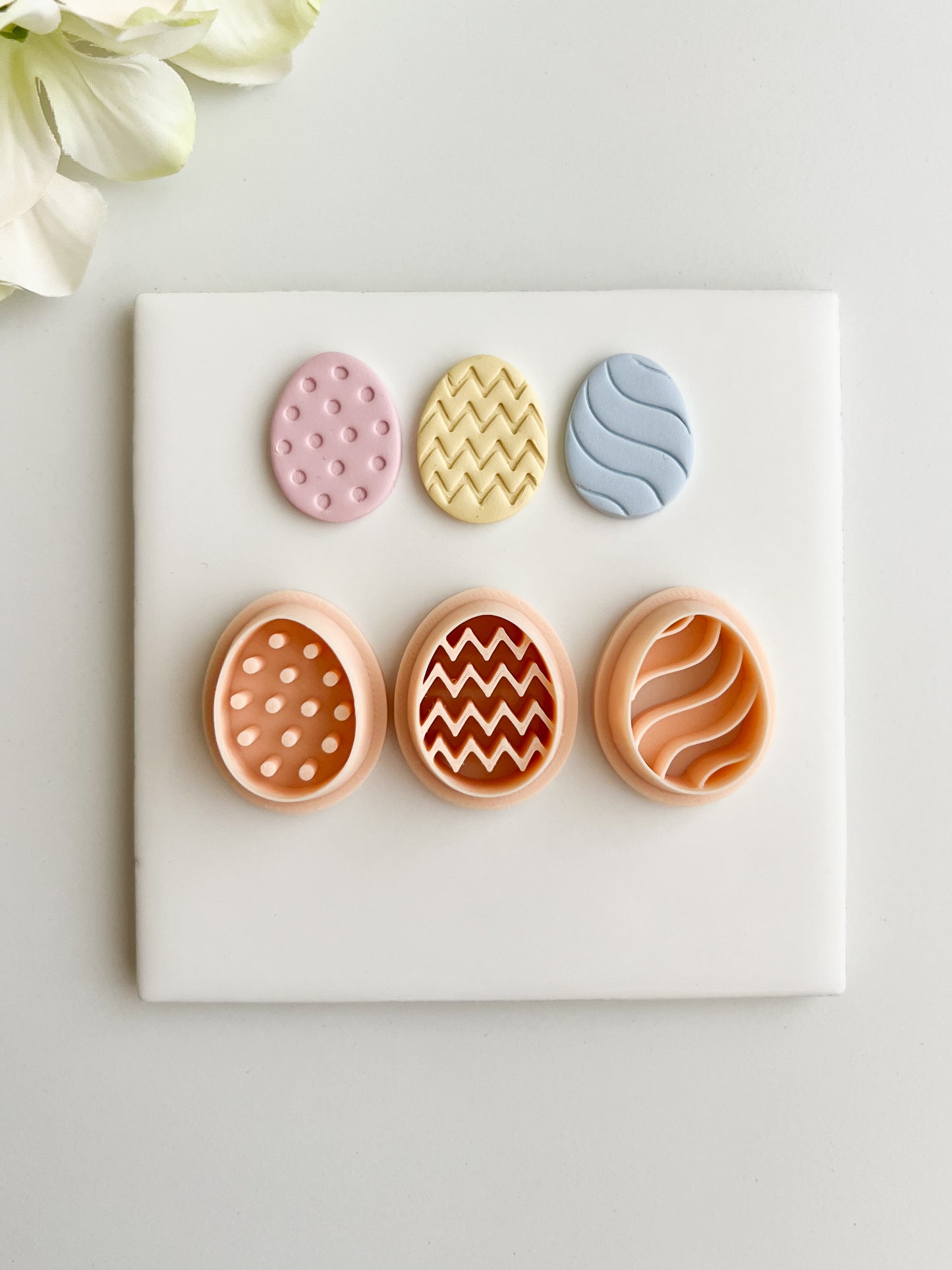 Egg Trio Clay Cutter Set | Egg Trio Polymer Clay Cutter Set for DIY Easter Earrings Spring-Themed Jewelry and Handmade Holiday Accessories