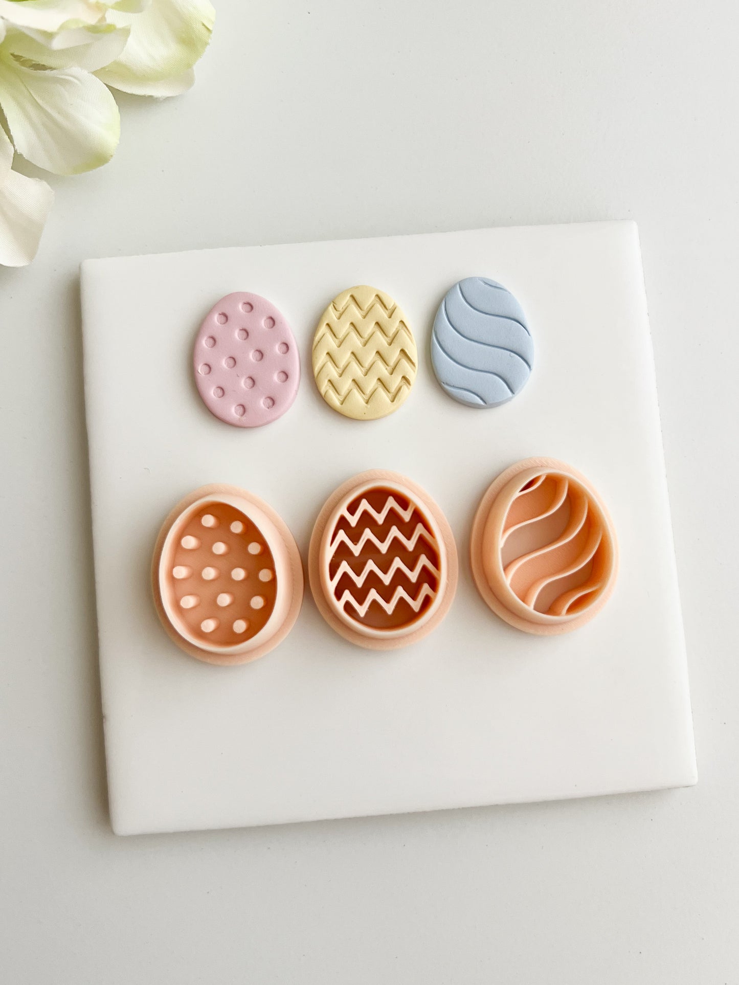 Egg Trio Clay Cutter Set | Egg Trio Polymer Clay Cutter Set for DIY Easter Earrings Spring-Themed Jewelry and Handmade Holiday Accessories