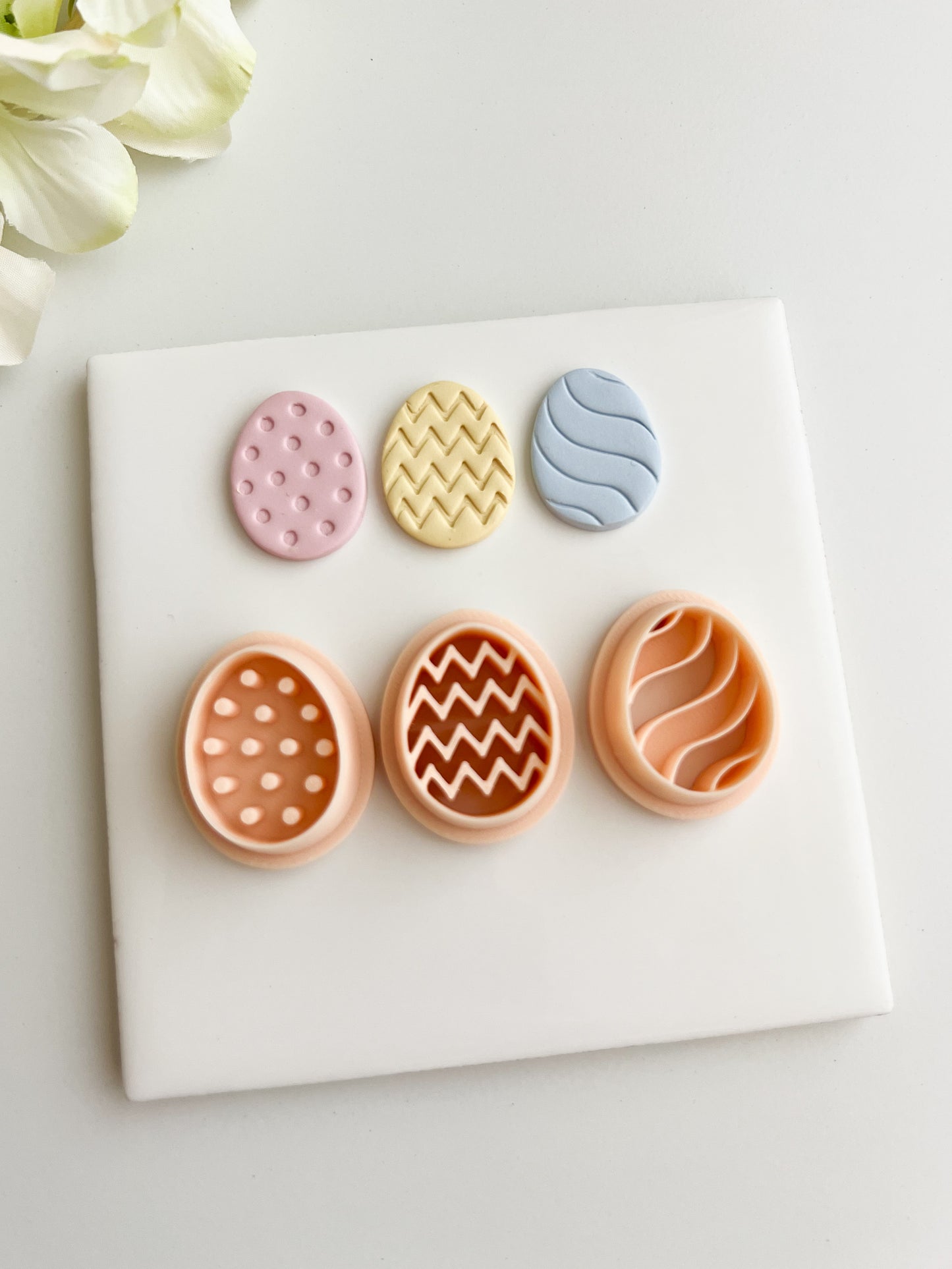 Egg Trio Clay Cutter Set | Egg Trio Polymer Clay Cutter Set for DIY Easter Earrings Spring-Themed Jewelry and Handmade Holiday Accessories