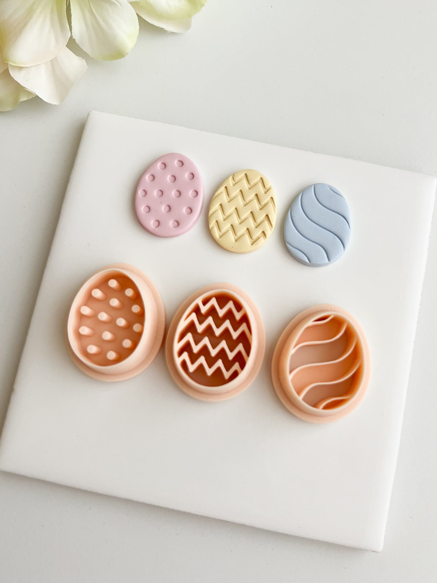 Egg Trio Clay Cutter Set | Egg Trio Polymer Clay Cutter Set for DIY Easter Earrings Spring-Themed Jewelry and Handmade Holiday Accessories