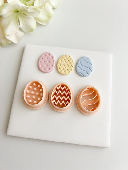 Egg Trio Clay Cutter Set | Egg Trio Polymer Clay Cutter Set for DIY Easter Earrings Spring-Themed Jewelry and Handmade Holiday Accessories
