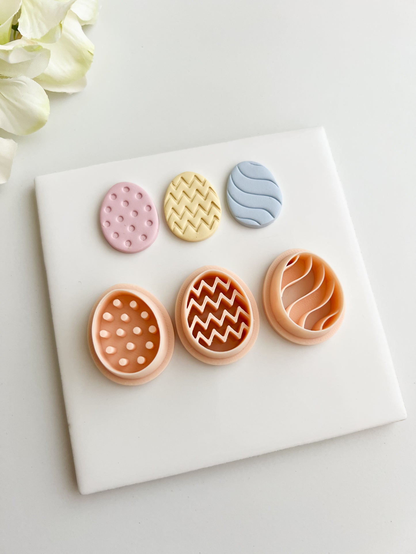 Egg Trio Clay Cutter Set | Egg Trio Polymer Clay Cutter Set for DIY Easter Earrings Spring-Themed Jewelry and Handmade Holiday Accessories