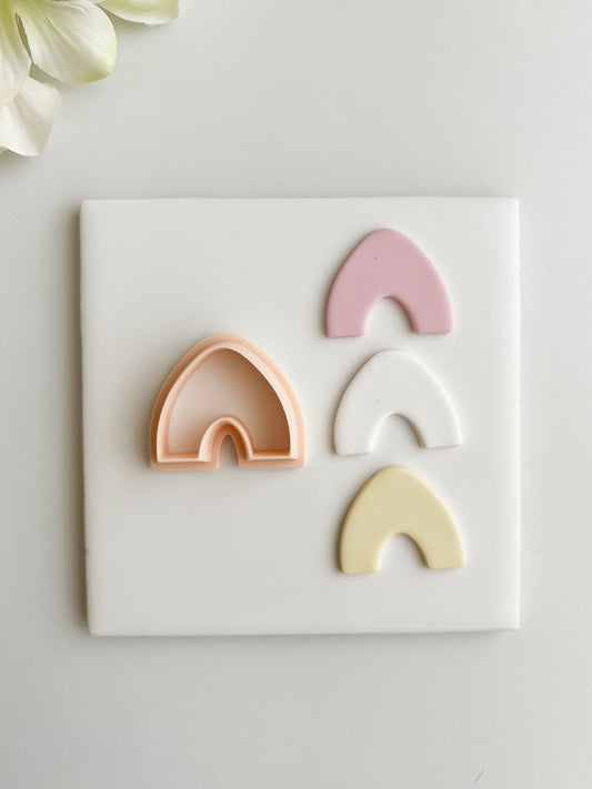 Pointed Wide Arch Clay Cutter | Pointed Wide Arch Polymer Clay Cutter for DIY Geometric Earrings Modern Jewelry and Handmade Minimalist Accessories