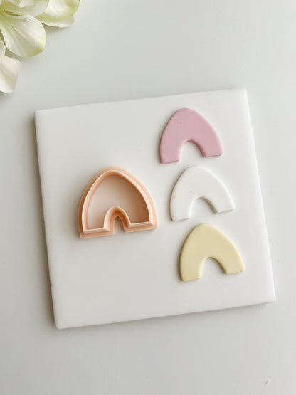 Pointed Wide Arch Clay Cutter | Pointed Wide Arch Polymer Clay Cutter for DIY Geometric Earrings Modern Jewelry and Handmade Minimalist Accessories