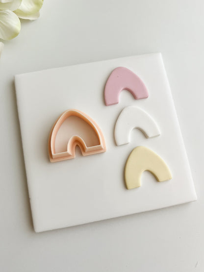 Pointed Wide Arch Clay Cutter | Pointed Wide Arch Polymer Clay Cutter for DIY Geometric Earrings Modern Jewelry and Handmade Minimalist Accessories