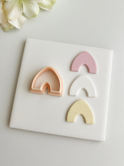 Pointed Wide Arch Clay Cutter | Pointed Wide Arch Polymer Clay Cutter for DIY Geometric Earrings Modern Jewelry and Handmade Minimalist Accessories