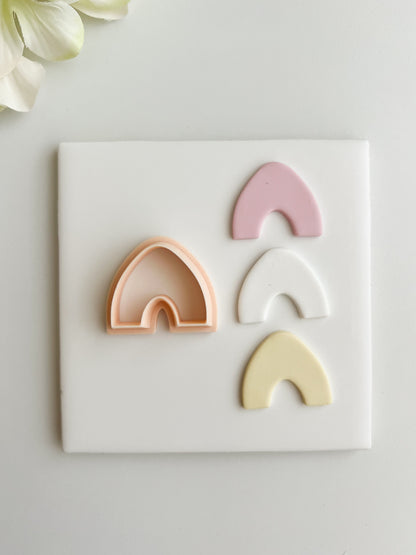 Pointed Wide Arch Clay Cutter | Pointed Wide Arch Polymer Clay Cutter for DIY Geometric Earrings Modern Jewelry and Handmade Minimalist Accessories