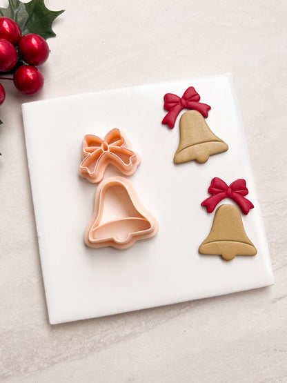 Christmas Bell No. 2 Clay Cutter | Christmas Bell No. 2 Polymer Clay Cutter for DIY Holiday Earrings Music-Themed Jewelry and Handmade Festive Accessories