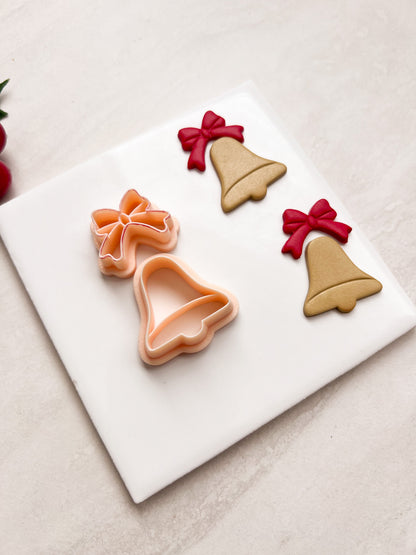 Christmas Bell No. 2 Clay Cutter | Christmas Bell No. 2 Polymer Clay Cutter for DIY Holiday Earrings Music-Themed Jewelry and Handmade Festive Accessories
