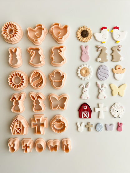 Spring Bundle No. 1 Clay Cutter Set | Spring Bundle Polymer Clay Cutter Set for DIY Seasonal Earrings Floral Jewelry and Handmade Spring Accessories