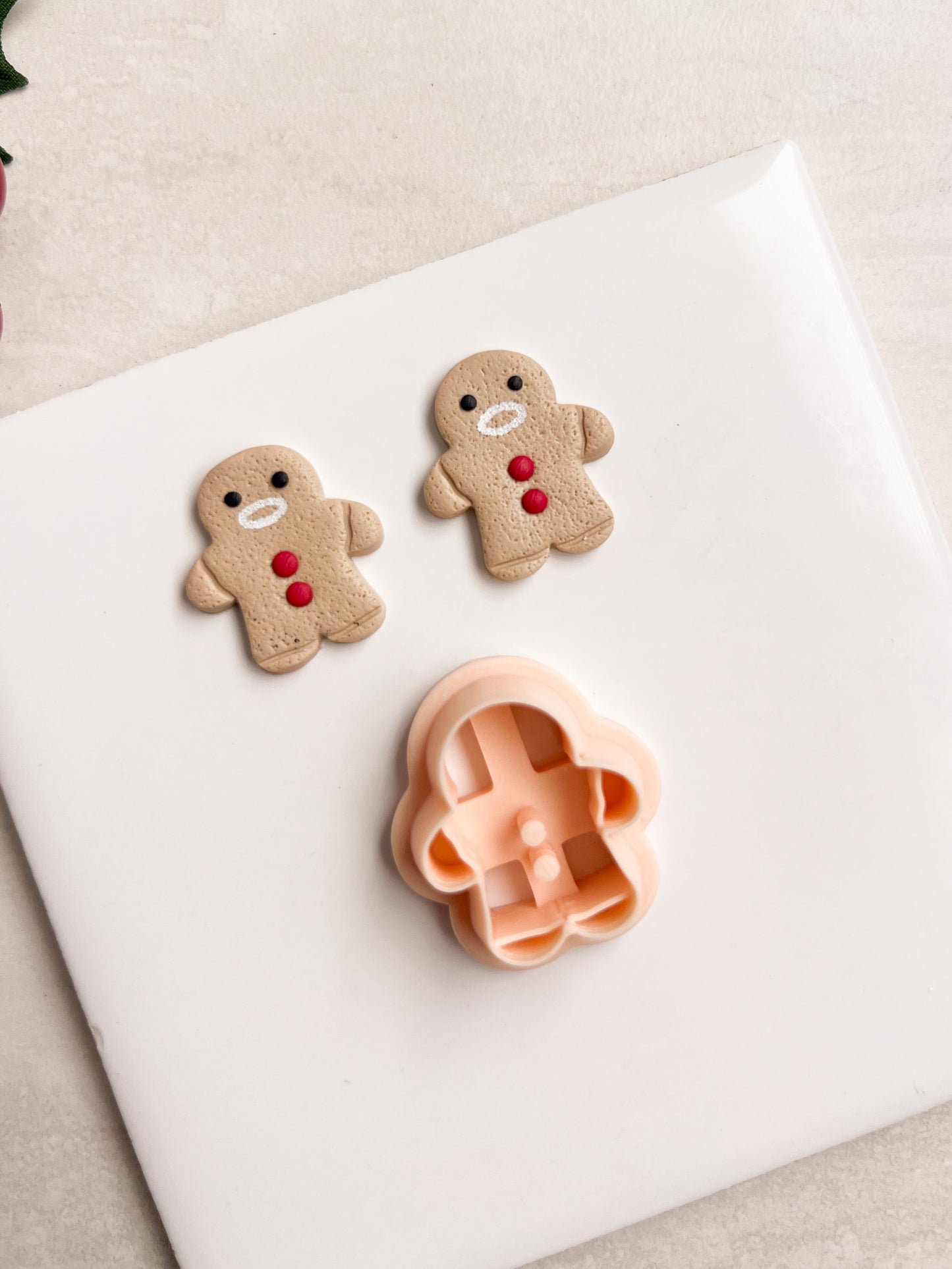 Gingerbread Man No. 4 Clay Cutter | Gingerbread Man No. 4 Polymer Clay Cutter for DIY Holiday Earrings Cute Christmas-Themed Jewelry and Handmade Festive Accessories