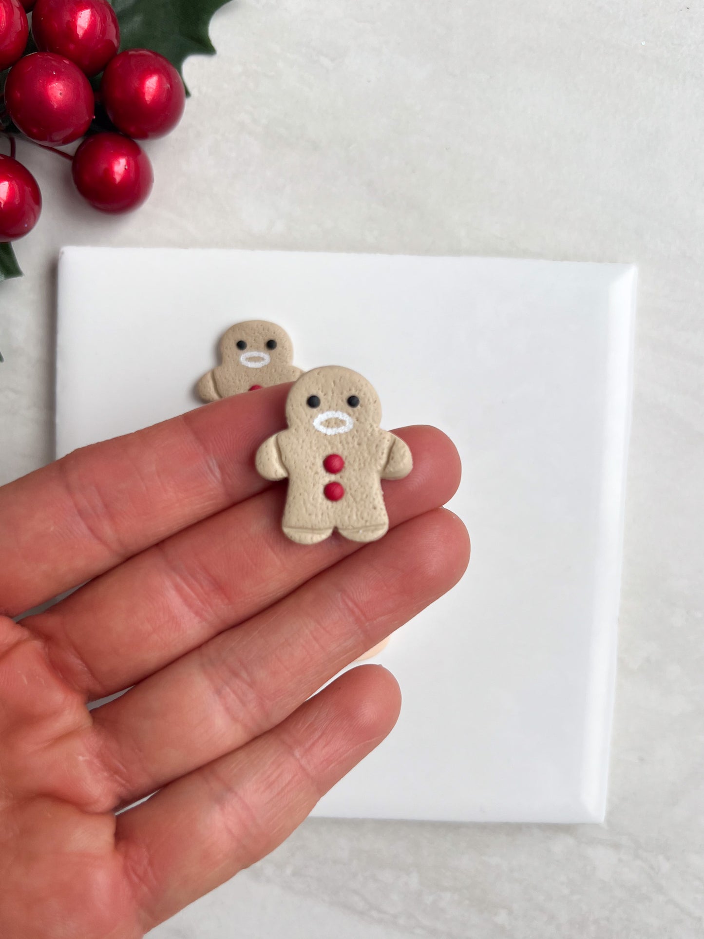 Gingerbread Man No. 4 Clay Cutter | Gingerbread Man No. 4 Polymer Clay Cutter for DIY Holiday Earrings Cute Christmas-Themed Jewelry and Handmade Festive Accessories