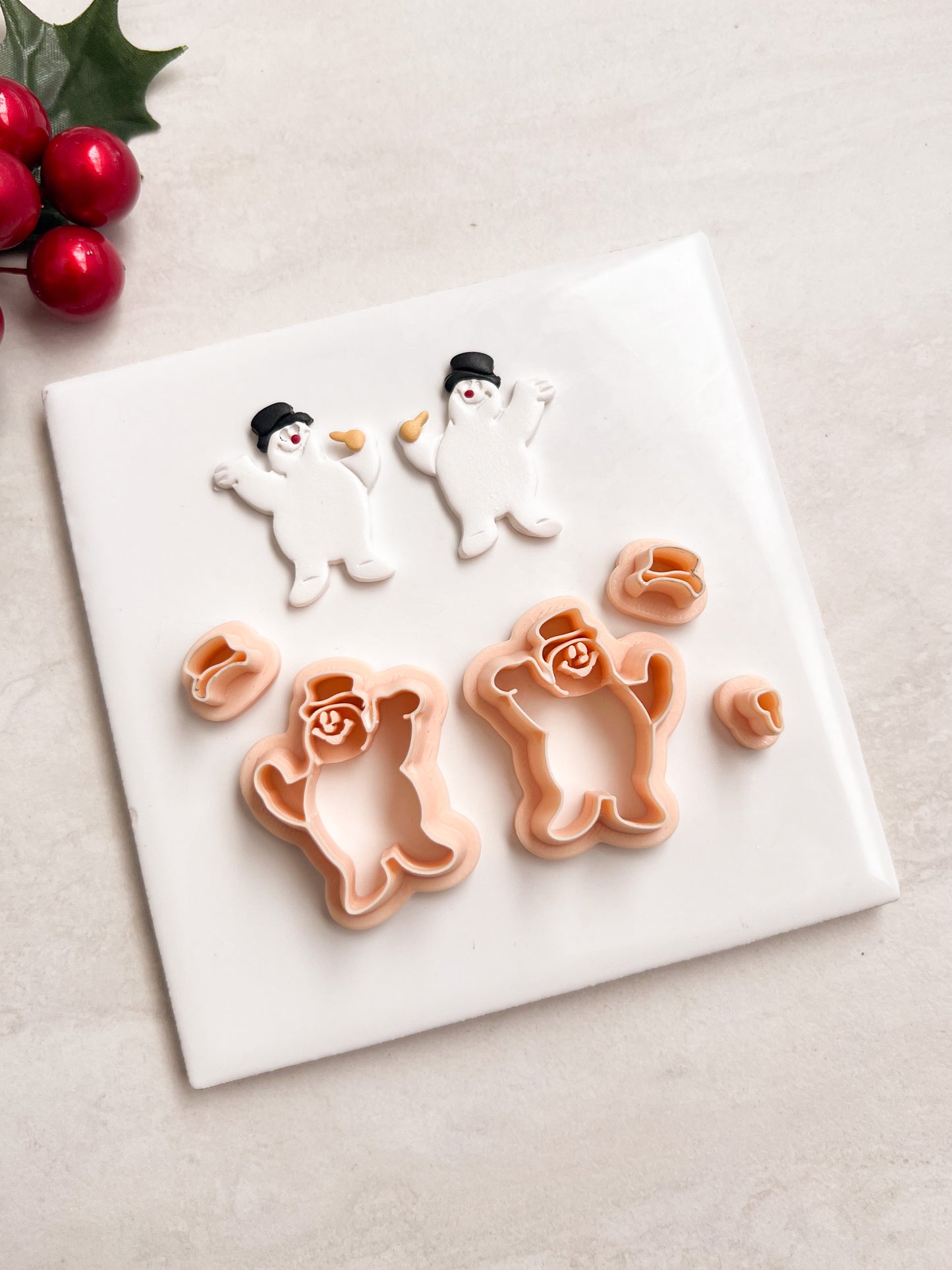 Frosty the Snowman Clay Cutter | Frosty the Snowman Polymer Clay Cutter for DIY Christmas Earrings Holiday-Themed Jewelry and Handmade Winter Accessories