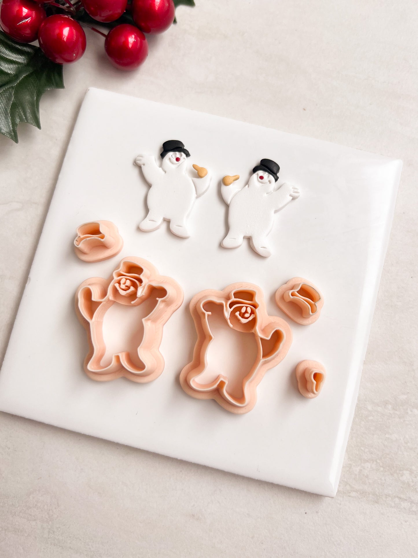 Frosty the Snowman Clay Cutter | Frosty the Snowman Polymer Clay Cutter for DIY Christmas Earrings Holiday-Themed Jewelry and Handmade Winter Accessories
