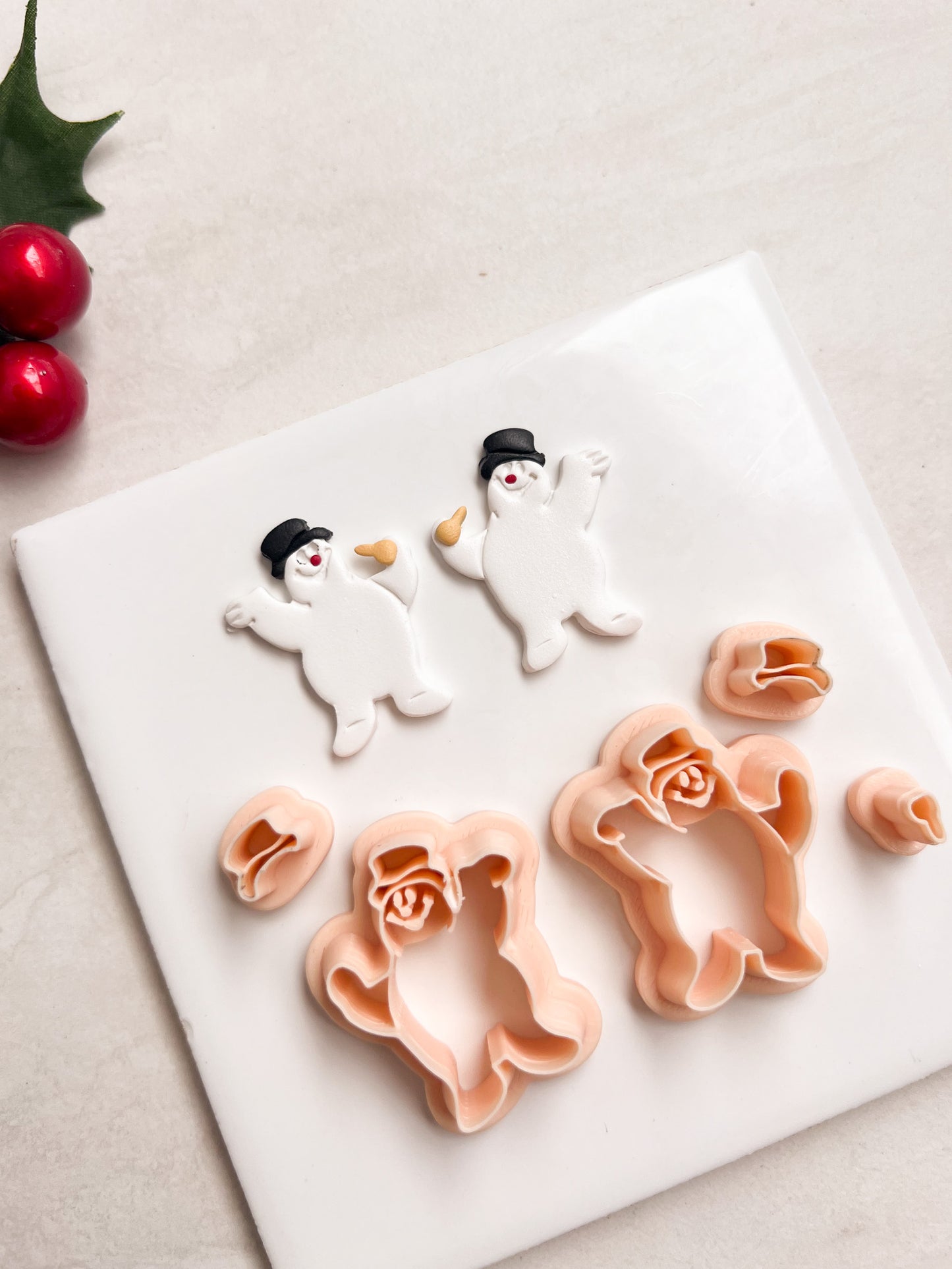 Frosty the Snowman Clay Cutter | Frosty the Snowman Polymer Clay Cutter for DIY Christmas Earrings Holiday-Themed Jewelry and Handmade Winter Accessories