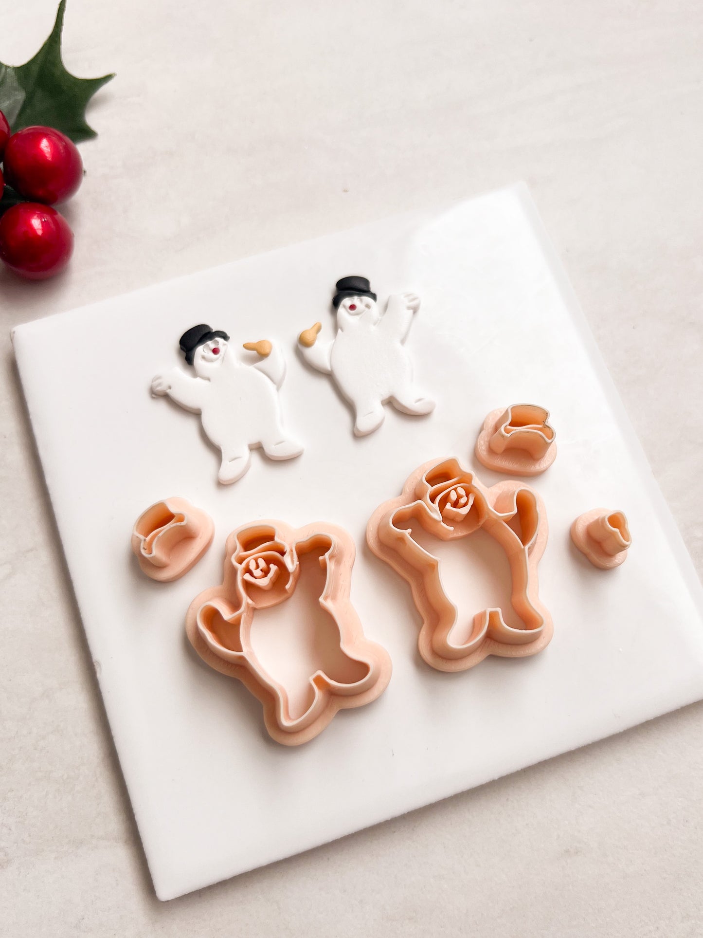 Frosty the Snowman Clay Cutter | Frosty the Snowman Polymer Clay Cutter for DIY Christmas Earrings Holiday-Themed Jewelry and Handmade Winter Accessories
