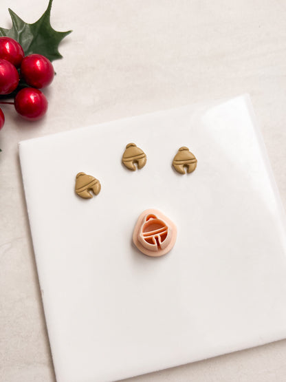 Jingle Bell Clay Cutter | Jingle Bell Polymer Clay Cutter for DIY Christmas Earrings Festive Jewelry and Handmade Holiday Accessories