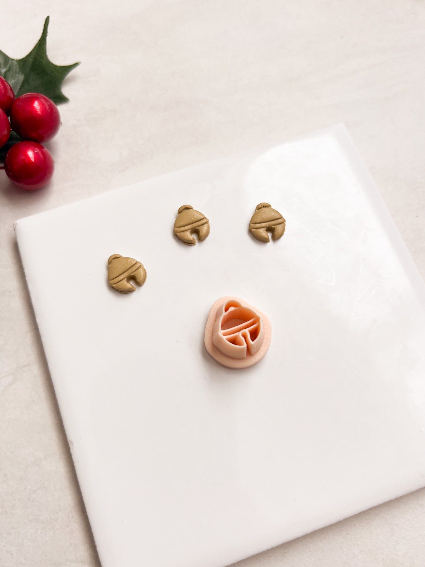 Jingle Bell Clay Cutter | Jingle Bell Polymer Clay Cutter for DIY Christmas Earrings Festive Jewelry and Handmade Holiday Accessories
