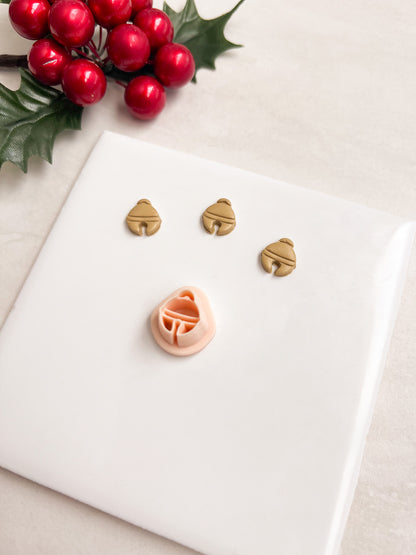 Jingle Bell Clay Cutter | Jingle Bell Polymer Clay Cutter for DIY Christmas Earrings Festive Jewelry and Handmade Holiday Accessories