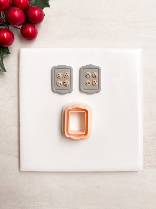 Cookie Sheet Clay Cutter | Cookie Sheet Polymer Clay Cutter for DIY Baking Earrings Sweet-Themed Jewelry and Handmade Dessert Accessories