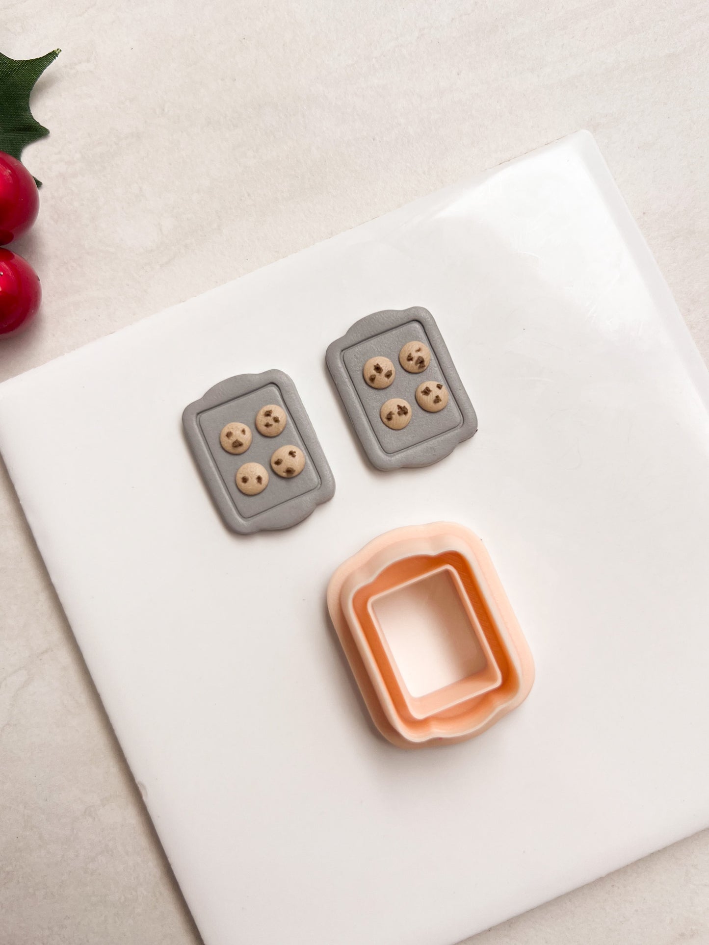 Cookie Sheet Clay Cutter | Cookie Sheet Polymer Clay Cutter for DIY Baking Earrings Sweet-Themed Jewelry and Handmade Dessert Accessories