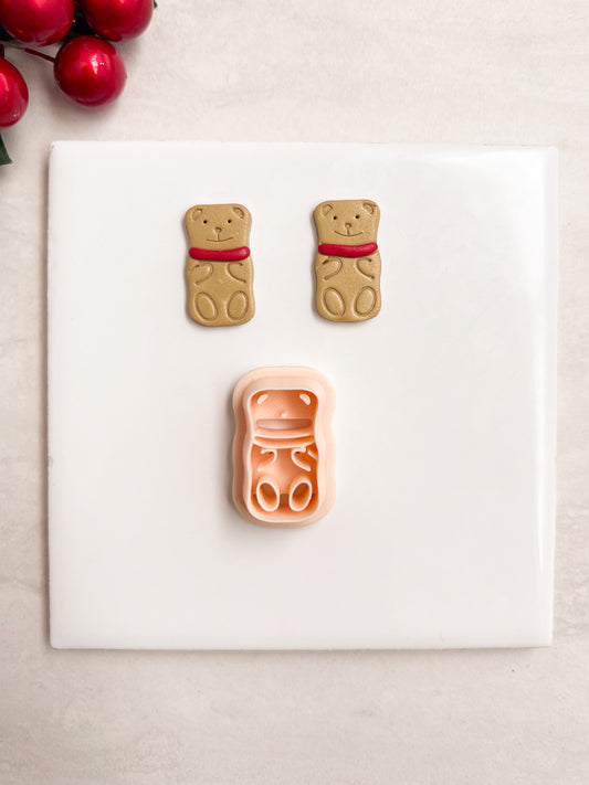 Bear Chocolate Bar | Bear Chocolate Bar Polymer Clay Cutter for DIY Cute Earrings Food-Themed Jewelry and Handmade Sweet Accessories